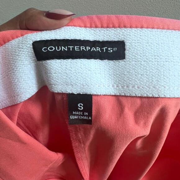 Counterparts Pull On Pants High Waisted NWOT Small Coral Wide Leg Stretch - Picture 7 of 7